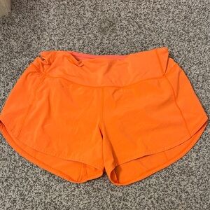 lululemon athletica Orange Athletic Shorts